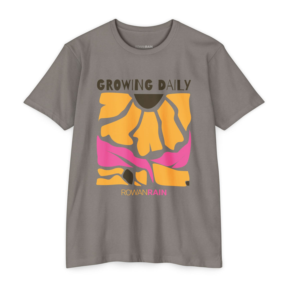 Pink and Yellow Growing Daily Sunflower Tee