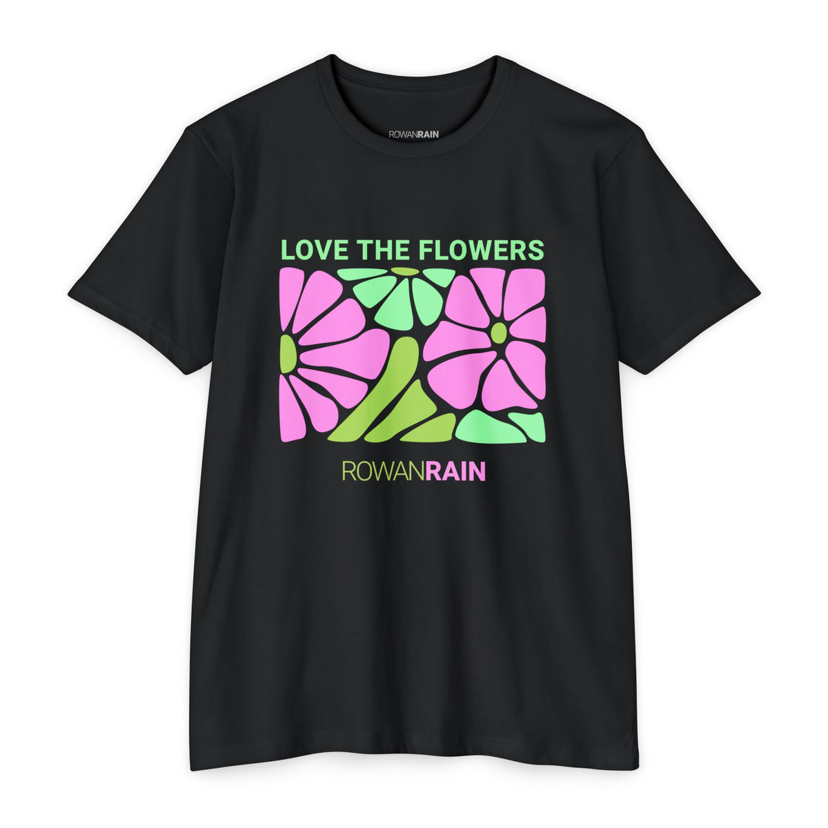 Pink and Green Love the Flowers Tee