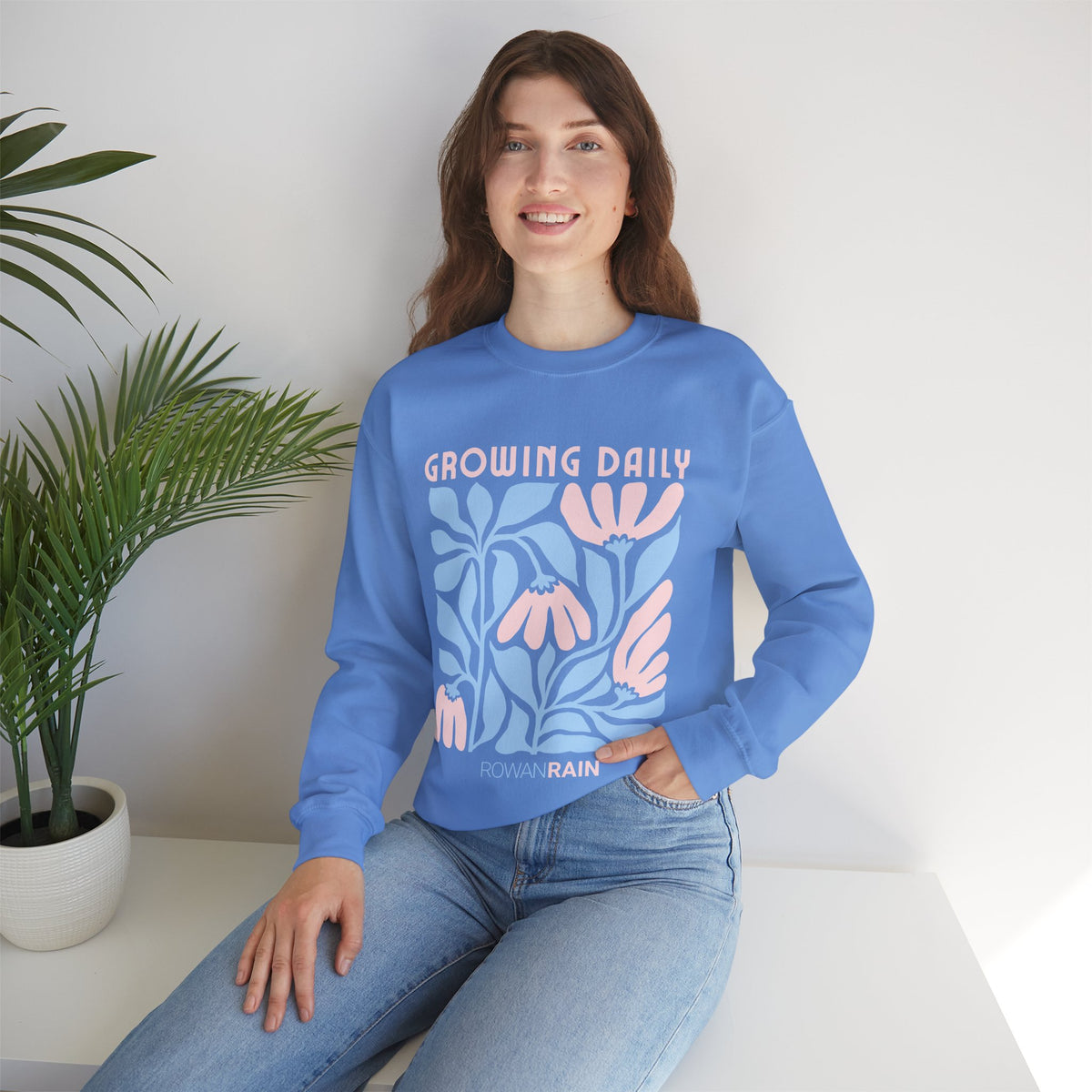 Light Pink and Blue Growing Daily Sweatshirt