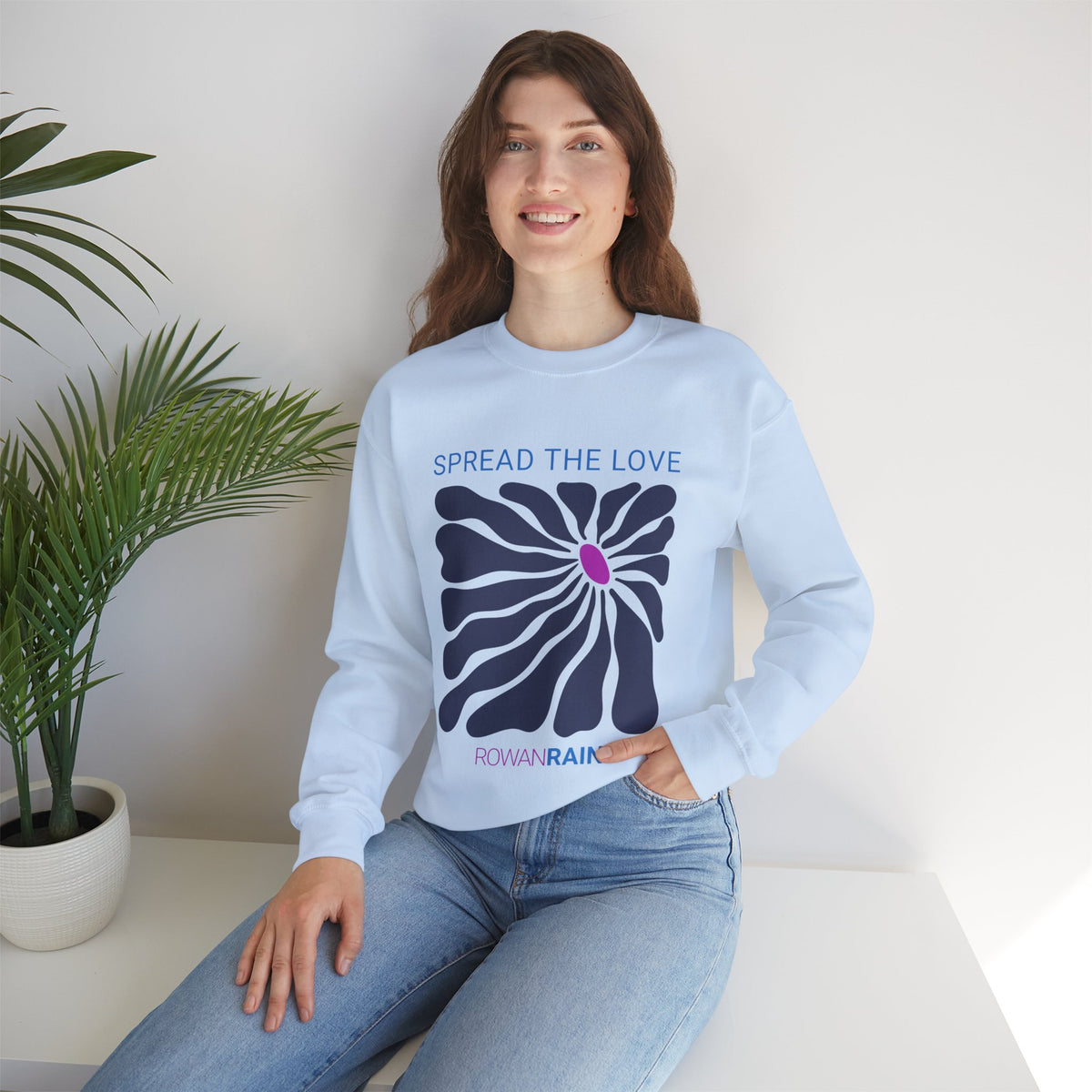 Blue and Purple Spread the Love Sweatshirt