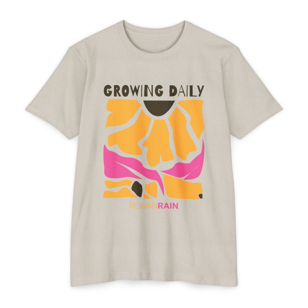 Pink and Yellow Growing Daily Sunflower Tee