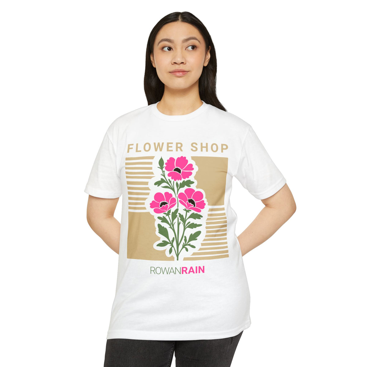 Pink, Green, and Gold Flower Shop Tee