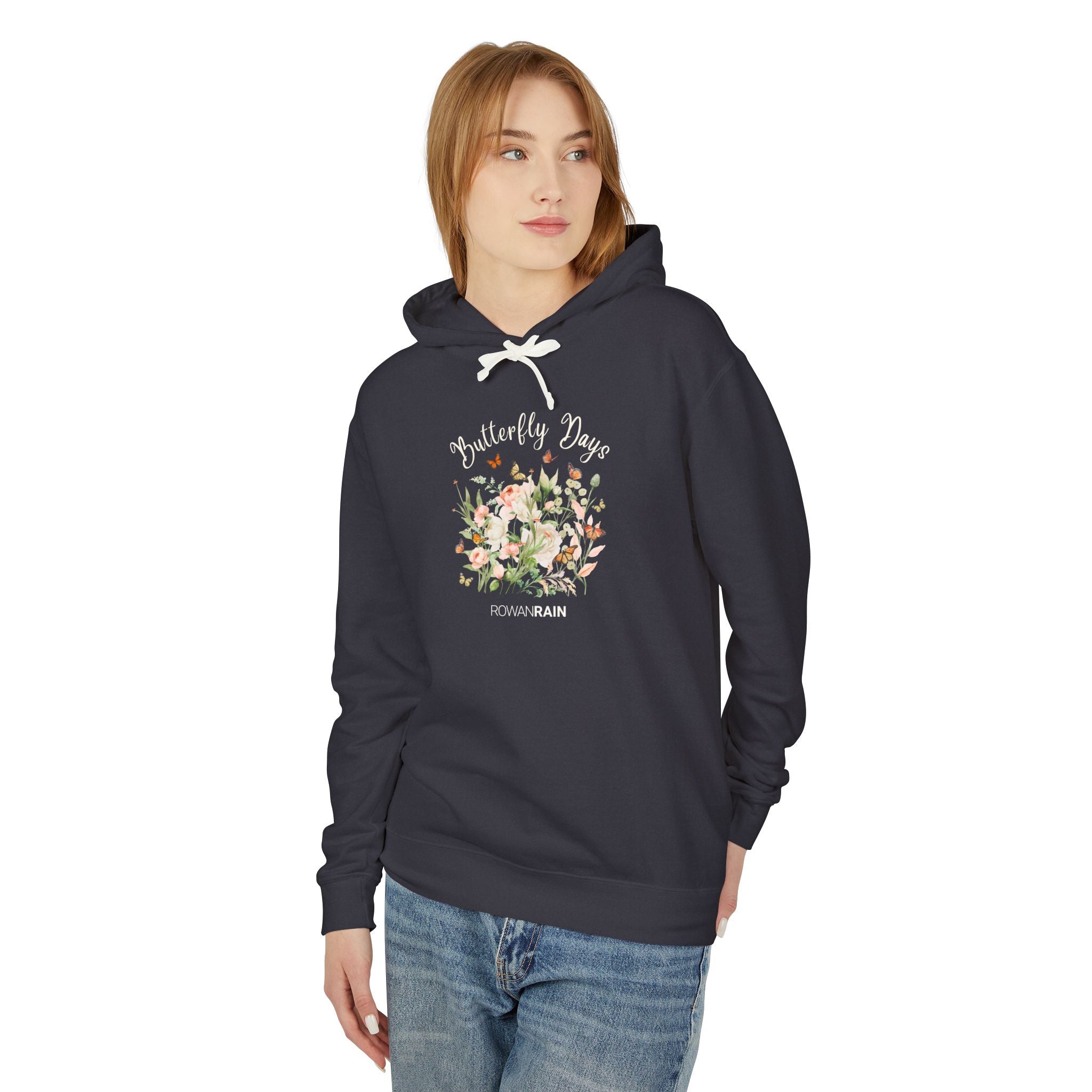 Butterfly Days Unisex Lightweight Hooded Sweatshirt